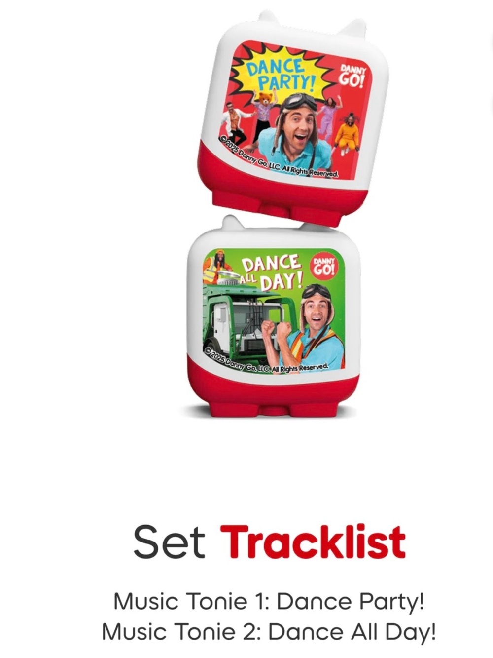Danny Go! Red and White Portable Minidisc-Style Music Set